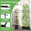 Lucktree Set of 2 Raised Garden Bed w/Trellis & Plant Cage, Planter Box w/ 71” Cucumber Trellis