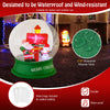 Lucktree 4.2 FT Christmas Inflatable Santa Snow Globe, Light Up Crystal Ball with Santa, Snowman & Road Sign