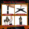 Lucktree 5.3 FT Halloween Animatronics Standing Hunchback Witch Decorations