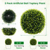 Lucktree 2 PCS 22 Inch Artificial Cedar Topiary Ball, Round Faux Cypress Balls Outdoor, Fake Plant Sphere