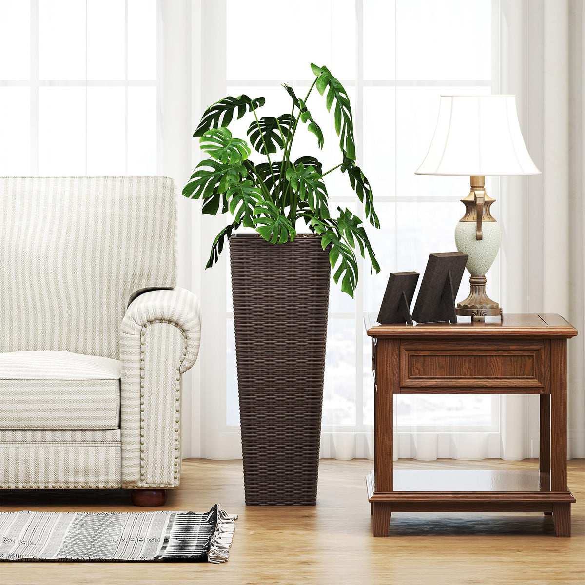Lucktree Set of 2 Planters for Outdoor Plants