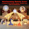 Lucktree 4.7 FT Christmas Lighted Nativity Scene Set