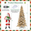 Lucktree 9 FT Pre-Lit Snow Flocked Drooping Christmas Tree with Quick Power Connectors