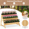 Lucktree 3-Tier Vertical Raised Garden Bed Wood Elevated Planter Box with Legs