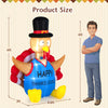 Lucktree 6 FT Thanksgiving Inflatable Turkey, Lighted Thanksgiving Decorations for Lawn, Garden, Party