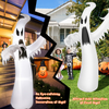 Lucktree 12 FT Halloween Inflatable Ghost, Quick Blow up Halloween Decoration, Giant Inflatable Specter with Bright LED Lights