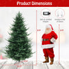 Lucktree 8ft Pre-lit Artificial Christmas Tree with 450 Warm White LED Lights, 1480 Branch Tips