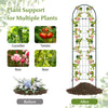 Lucktree Garden Trellis, Tall Galvanized Steel Trellis for Climbing Plants