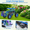 Lucktree Garden Cart, 4-Wheel Gardening Workseat with Storage Basket