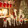 Lucktree 3 Pieces Lighted Christmas Reindeer Family, Xmas Lighted Deer Decoration with 230 Warm White LED Lights