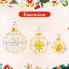 Lucktree 3 PCS Pre-Lit Lantern Balls, Hanging/Standing Christmas Ornaments with 732 Bright LED Lights, Zip Ties & Ground Stakes