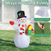 Lucktree Inflatable christmas Snowman, Santa Claus, Built-in Colorful LED Lights