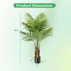 Lucktree 4.2FT Tall Artificial Palm Tree with 12 PEVA Leaves (2 Pack)