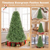 10/7.5/6.5/6/9/4.5/4 FT Artificial Christmas Tree w/ Easy-Setup Hinges, Unlit