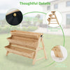 Lucktree Raised Garden Bed, Vertical Planter with Storage Shelf (Natural)
