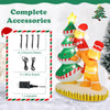 Lucktree 7 FT Lighted Christmas Inflatable Gingerbread Men Climbing Christmas Tree with LED Lights & Built-in Fan