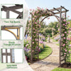 Lucktree 85" Wood Garden Arch Trellis with Flat Top for Climbing Plants