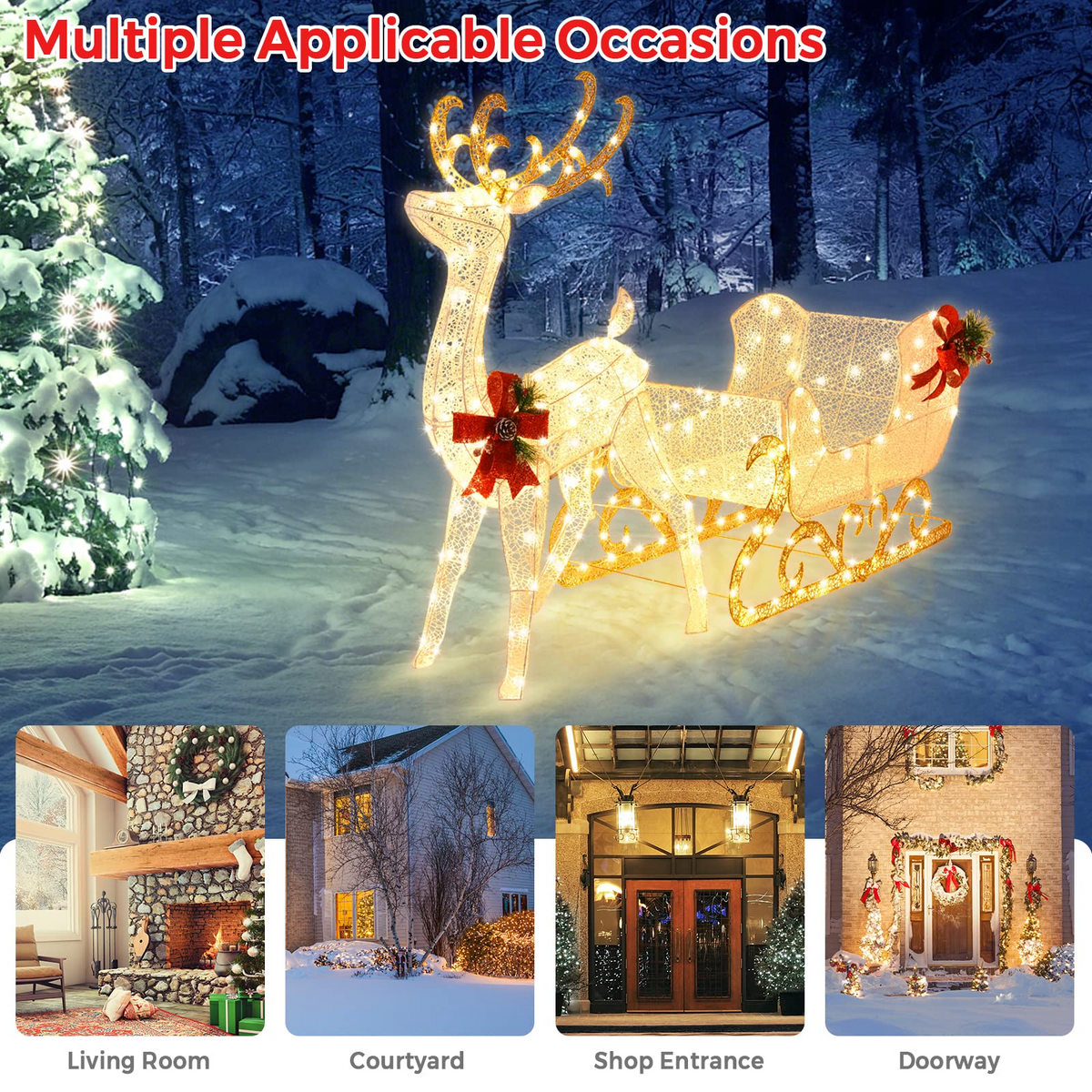 6 FT Christmas Lighted Outdoor Yard Decoration - Lucktree