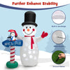 Lucktree 6 FT Inflatable Christmas Snowman, Blow up Xmas Decoration w/ Penguin Guidepost