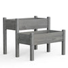Set of 2 Raised Garden Bed, 34" x 33.5" x 28.5" (L x W x H)