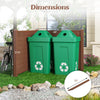 Lucktree Air Conditioner Fence 2/4 Panels - 48''W x 36''H Outdoor Privacy Screen Trash Can Enclosure with 3 Stakes