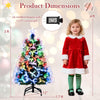 Lucktree 3 FT Pre-Lit Fiber Optic Christmas Tree with Slow-Flashing Multicolored Optical Fibers