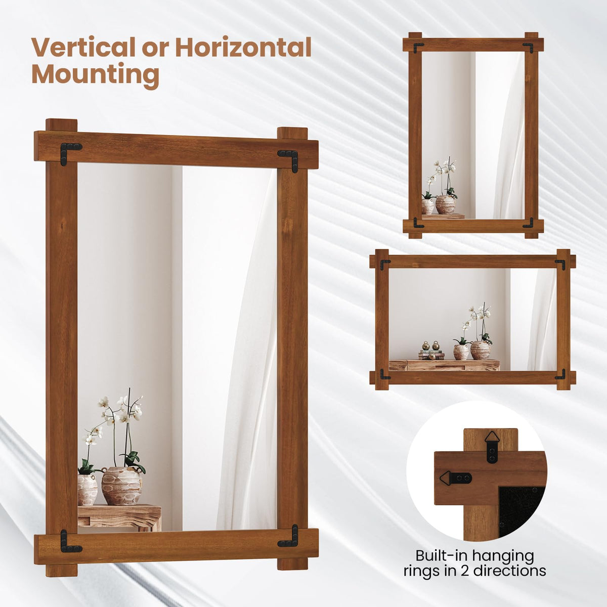 Lucktree Wood Framed Mirror