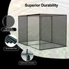 Lucktree Garden Crop Cage | 10 x 6.5 x 6.5 ft Plant Netting Cover w/Zipper Doors
