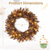 24 Inch Pre-lit Christmas Wreath with 105 Branch Tips and 35 Warm White LED Lights-1 piece