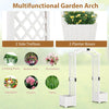 Lucktree Garden Arbor with Planter, Wooden Planter Arch with Trellis, Outdoor Arch for Climbing Plants