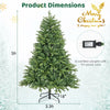 Lucktree Pre-Lit Artificial Christmas Tree, Hinged Xmas Tree with Warm-White & Multi-Color LED Lights
