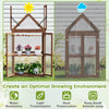 Lucktree Garden Cold Frame Mini Greenhouse Storage Shelves