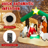 Lucktree 6.7 FT Christmas Inflatable Nativity Scene with LED Lights & Built-in Air Blower
