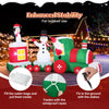 Lucktree 11.5 Ft Christmas Inflatable Train with Santa Snowman Penguin