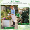 Lucktree 4 x 2 x 2 FT Galvanized Raised Garden Bed (1/2)