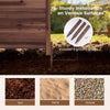 Lucktree Wooden Privacy Fence with Stakes 47" W x 45.5" H