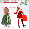 Lucktree 5ft Pre-Lit Dress Form Christmas Tree with Female Mannequin Torso & Scarf