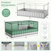 Lucktree 69”x36”x28” Raised Garden Bed with Cover, 16.5 Cu.Ft Galvanized Steel Planter Box Kit