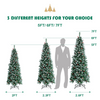 Snow Flocked Artificial Hinged Xmas Tree
