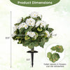 Lucktree 22.5” Artificial Begonia Ball Trees Set of 2 with Ground Spikes