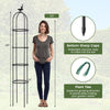 Lucktree 2-Pack Tomato Cages, 69” PE-Coated Metal Garden Obelisk Trellis for Climbing Plants