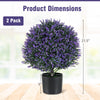 Lucktree 21.5’’ Artificial Lavender Topiary Ball Tree Set of 2