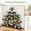 Lucktree Plant Stand Indoor & Outdoor 6 Tier Wood Flower Pot Stand for Multiple Plants