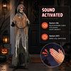 Lucktree 5.7 FT Life-Size Animated Halloween Skeleton Reaper with Chain
