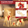 Lucktree 3 Pieces Lighted Christmas Reindeer Family Set