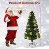 Lucktree 6ft Pre-Lit Fiber Optic Christmas Tree, Top Star, 230 Branch Tips, Metal Stand, Office Home Decoration