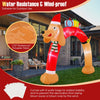 Lucktree 10 FT Lighted Inflatable Christmas Dachshund Arch, Blow Up Christmas Arch w/LEDs & Built-in Air Blower