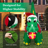Lucktree 6 FT Lighted Inflatable Christmas Dinosaur Bite a Gift Box