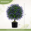 Lucktree 22'' Artificial Wisteria Topiary Ball Tree with Vivid Wisteria