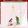 Lucktree 6 FT Lighted Nativity Scene, Holy Family Set Christmas Decoration with 240 LED Lights